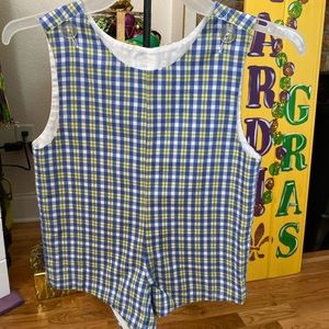Banbury Cross Infant Boys plaid Shortall size 9M